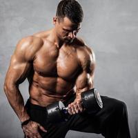 Fitness with dumbbells photo