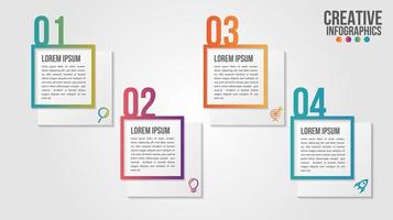 Infographic modern timeline step numbered steps set  vector