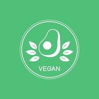 logotipo vegano verde vector