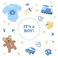 Gender reveal of a boy vector