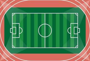 Aerial view of a soccer field vector