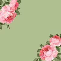 Hand drawn pink roses background 