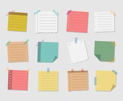 Collection of sticky notes vector