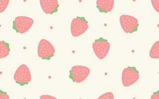 Strawberry seamless pattern vector