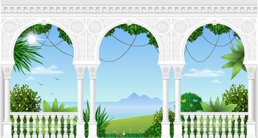 Arches of an eastern Palace vector