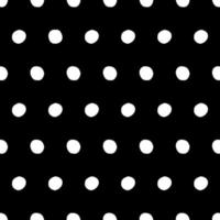 Black and white seamless polka dot pattern vector