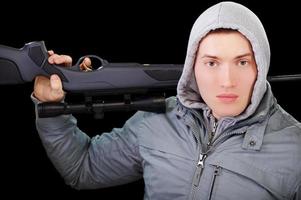 guy with scoped gun photo