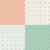 Seamless floral pattern set vector