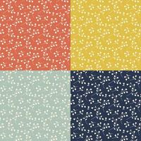 Seamless foliage pattern set vector