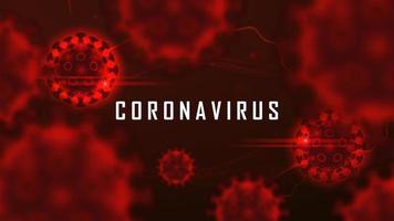 Coronavirus cell structure floating in blood vector