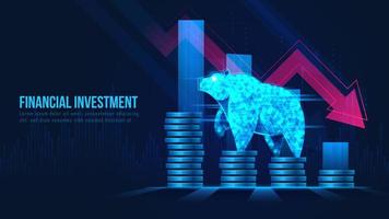 Futuristic Concept of Bearish Stock Market vector