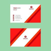 Red and White Simple Business Card Template  vector