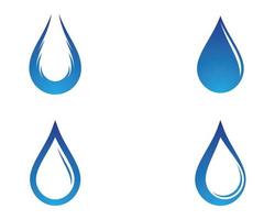 iconos de gota de agua azul vector