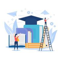 Back to school concept with students vector