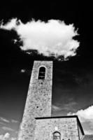 cloud over San Gimignano towers, Italy