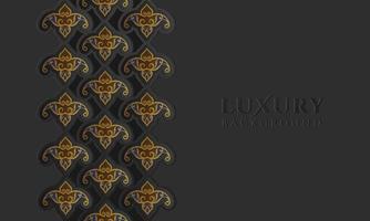 Luxury Black Arabic Floral Design vector