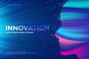 Innovation theme disintegration effect vector