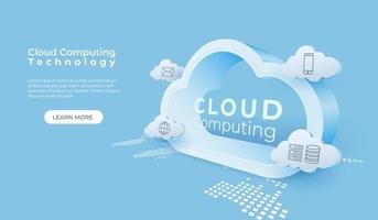 Digital Technology Cloud Computing vector