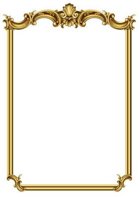 Gold rococo baroque frame