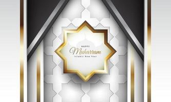 Islamic New Year Design with Luxury Style vector