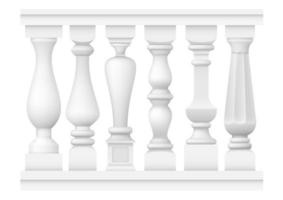 A set of different classical balusters vector