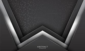 Realistic Overlapping Shapes with Black and Silver Color vector