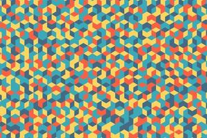 Colorful geometric shape mosaic design vector