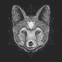 Wolf head artwork design 