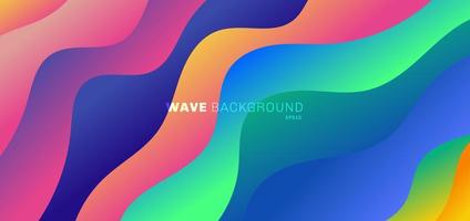 Abstract Background Modern Vibrant Gradient Color Waves vector