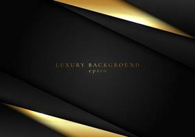 Abstract Black and Gold Triangle Overlapping Layers on Dark Background vector