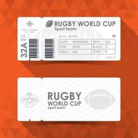 Rugby World Cup Ticket vector