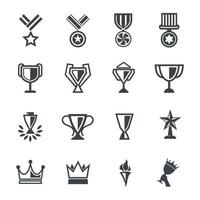 Conjunto de iconos de 16 premios vector