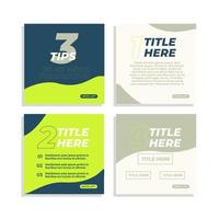 Modern Social Media Templates in Two Color Schemes vector