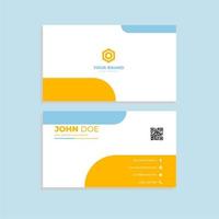 Yellow and Blue Curve shapes Business Card vector