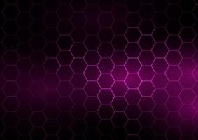 Techno banner with hexagonal design vector