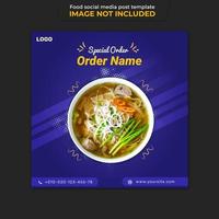 Purple Order Food Social Media Post Template vector