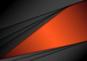 Modern orange metallic design with gray layers vector