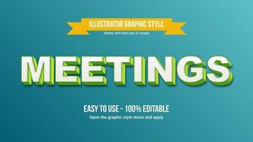 White and green 3D uppercase editable sans serif font vector