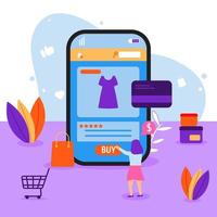 Online retail technology concept  vector