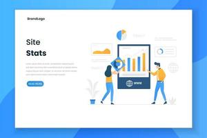 Landing page performance report vector