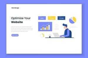 Optimization landing page vector