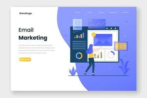 Email marketing landing page  vector