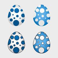 huevos de pascua con patrones vector