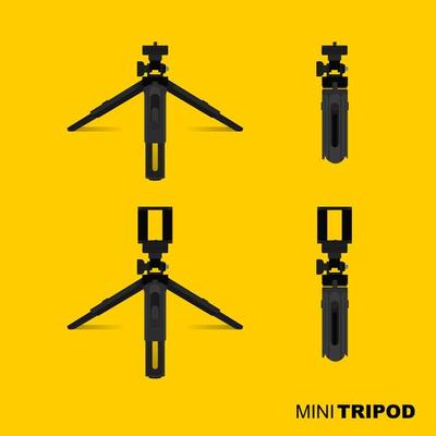 Mini Black Tripod for Camera and Mobile