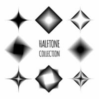 Diamond halftone pattern collection vector