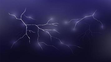 Lightning in the clouds vector