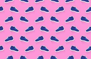 Sneakers shoes seamless pattern vector