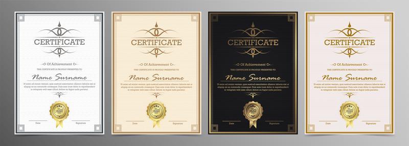 Certificate Template Diploma Set