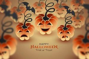 Halloween pumpkins design vector