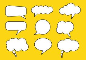 Speech bubble set vector